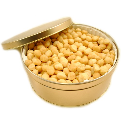 Macadamia Nuts Roasted Unsalted - Gift Tin