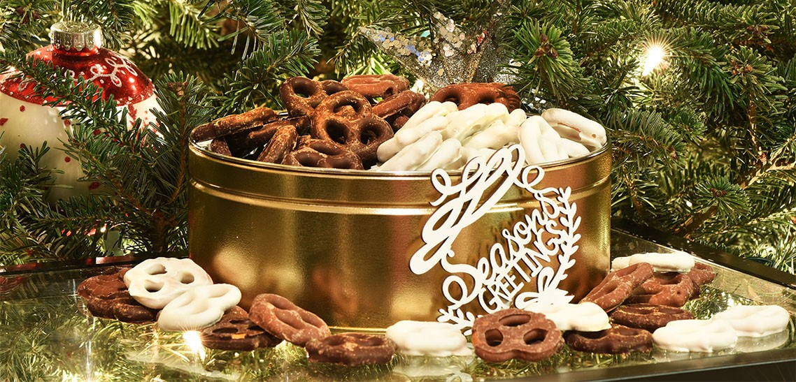 Free Pretzel Gift Tin!