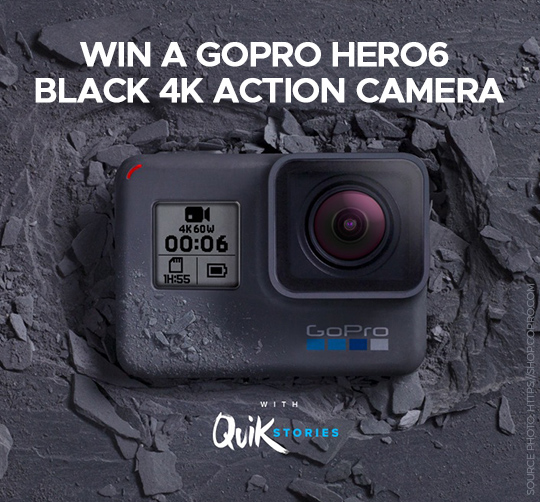 Win a GoPro Hero6 Black 4K Action Camera