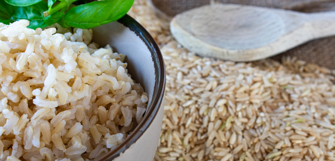 Long Grain Brown Rice Pilaf with Garlic Chips