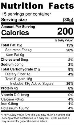 Caramel Cashew Mix Nutrition Facts