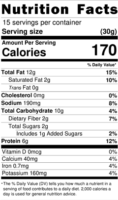 Tex Mex Trail Mix Nutrition Facts